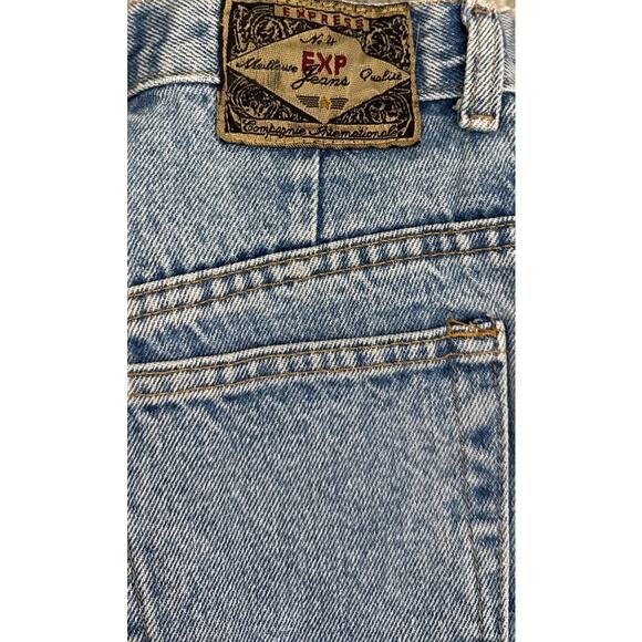 Express EXP No 4 Vintage Acid Wash USA Tapered High Waist Mom Jeans Size 3 - Picture 3 of 7